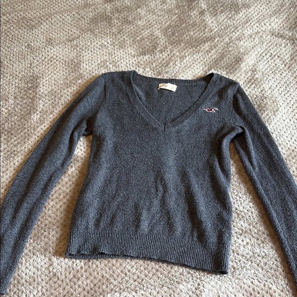 Hollister Charcoal Knit Sweater